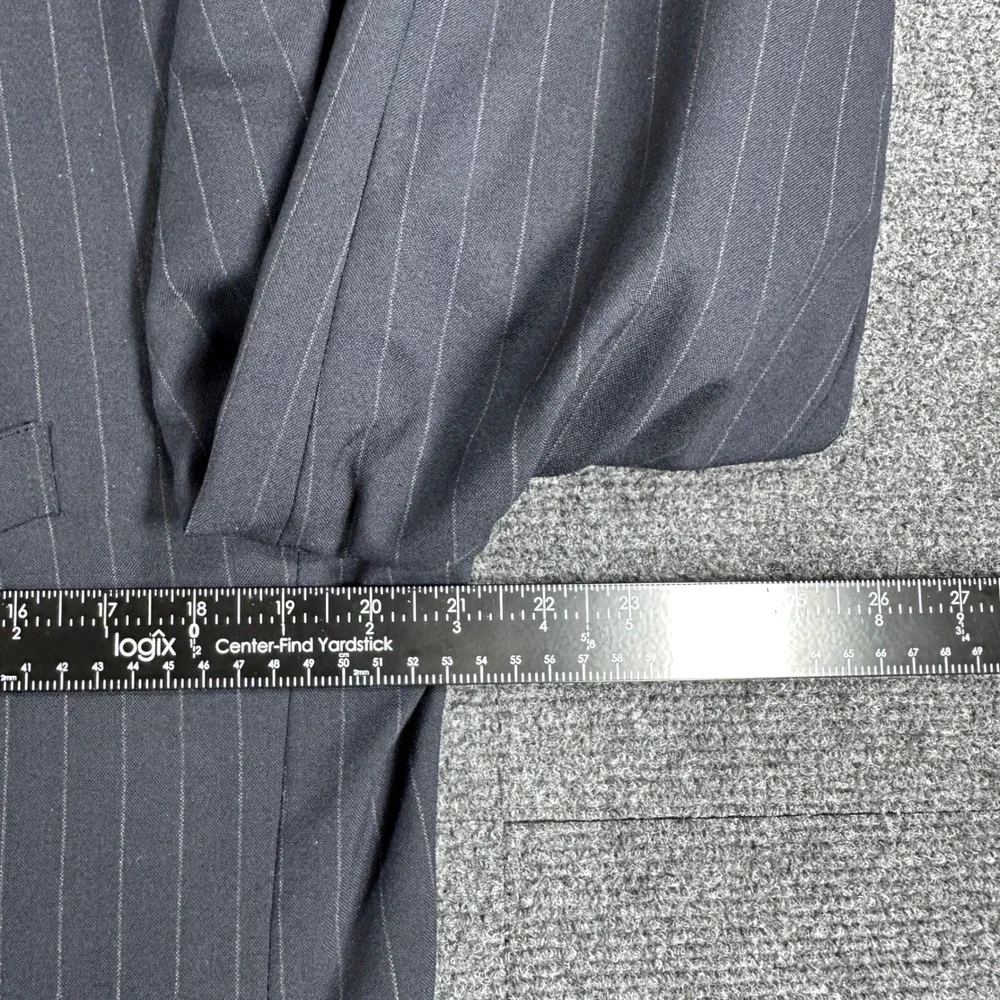 Brooks Brothers Blazer Mens 44R 44 Regular Navy‎ Blue Pinstripe Wool Brooksease